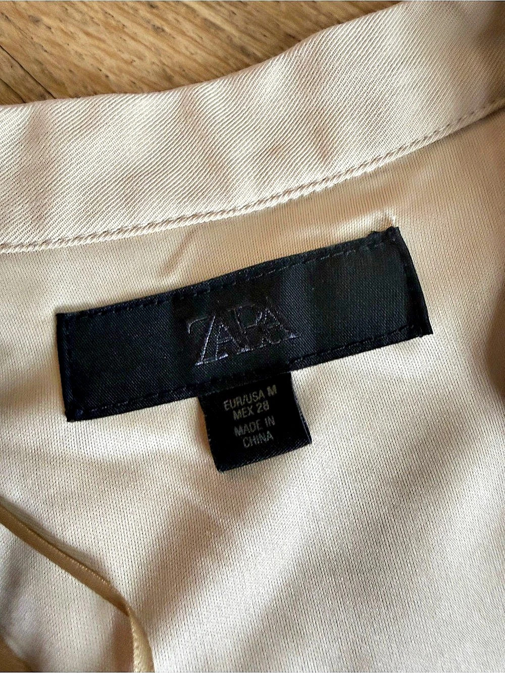 Zara Buttoned Ruffle Mini Dress Medium - Picture 5 of 7